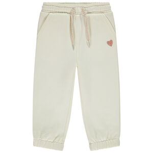 Jogging molleton à cœur brodé en lurex pour bébé fille 
