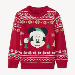 Pull de Noël Mickey Disney en tricot doublé pour garçon 