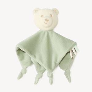 Doudou mouchoir ourson en velours pour bébé 