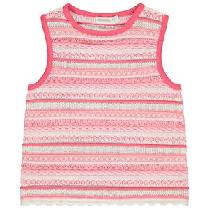 Débardeur en maille crochet effet ajouré pour fille 