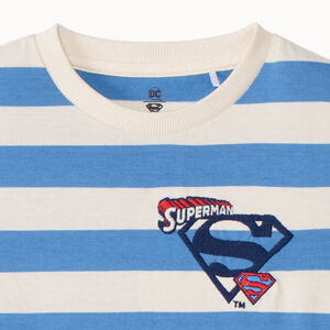 T-shirt manches courtes rayé Superman Warner pour garçon 