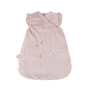 Gigoteuse sans manches en veloudoux 50 cm Libellule rose 