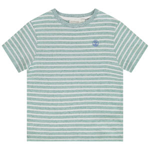 T-shirt manches courtes rayé print palmiers pour garçon 