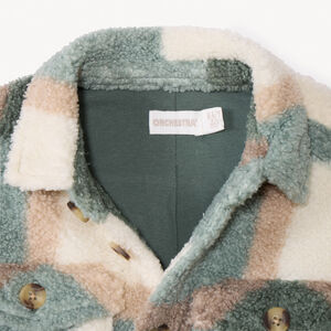 Veste manches longues en molleton à carreaux pour garçon  