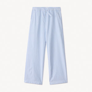 Pantalon droit en seersucker rayé pour fille  