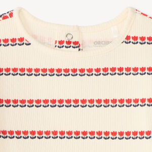 T-shirt manches longues bébé fille motif tulipes 