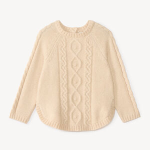 Pull poncho bébé fille tricot torsadé 