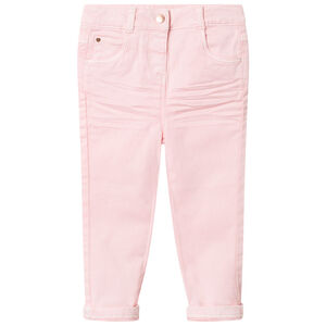 Pantalon en toile uni coupe slim 
