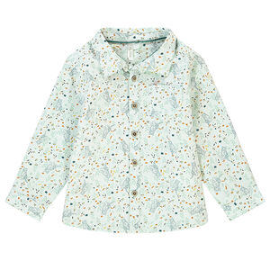 Chemise manches longues en coton imprimé tigres pour bébé garçon 