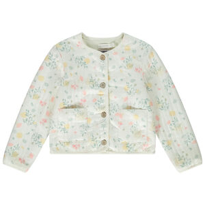 Veste matelassée imprimé floral pour fille 