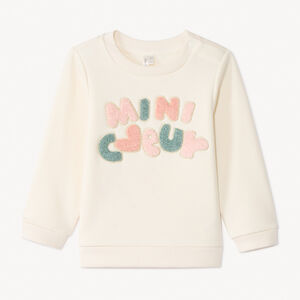 Sweat molleton à patchs bouclettes pour bébé fille 