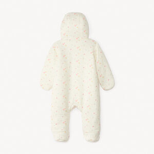 Combi-pilote imprimé fleuri pour bébé fille avec finitions différentes selon l'âge 