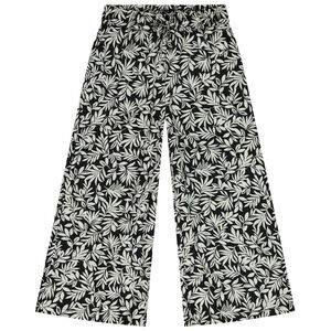 Pantalon fluide évasé imprimé feuillage pour fille 