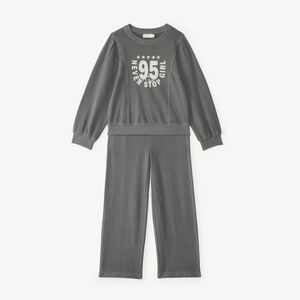 Ensemble de jogging fille délavé gris  