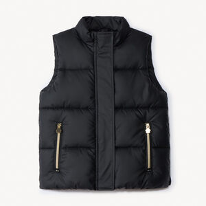 Doudoune sans manches matelassée effet satiné pour fille 