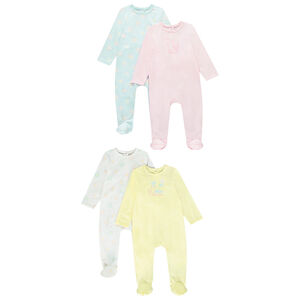 Lot de 4 dors-bien fantaisie en jersey pour bébé fille 