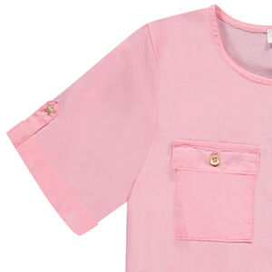 Combishort en sergé uni pour fille 