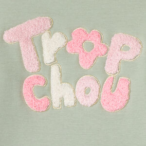 Sweat molleton à patchs bouclettes pour bébé fille 