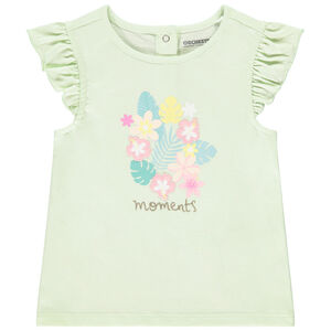 T-shirt manches courtes volantées à patchs pour bébé fille 