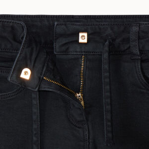 Jean large uni avec cordon pour fille 