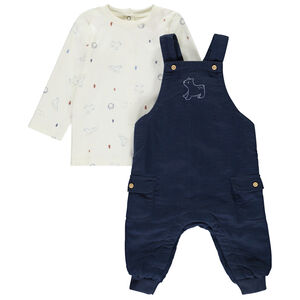 Ensemble salopette + t-shirt fantaisie pour bébé garçon 
