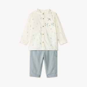 Ensemble 2 pièces chemise et pantalon motifs robots 