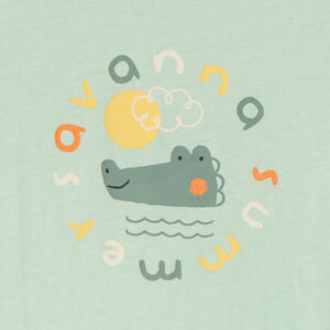 T-shirt manches courtes uni print fantaisie pour bébé garçon 