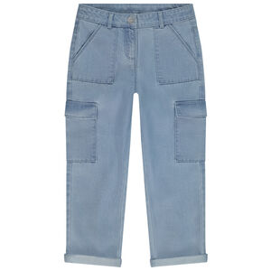 Jean droit cargo pour fille 