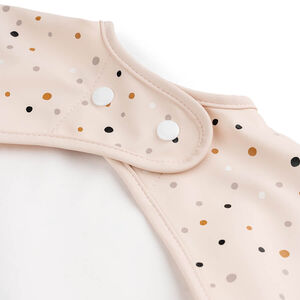 Bavoir tablier manches longues avec poche - Happy Dots Rose 