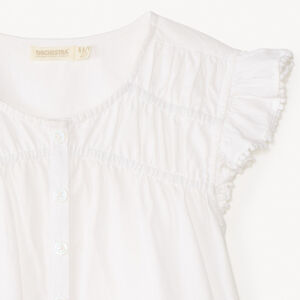 Tunique manches courtes en voile fantaisie uni pour fille 