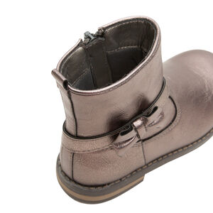 1/2 bottes effet cuir brillant avec noeud et zip du 24 au 29 