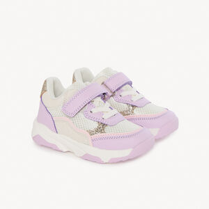 Baskets de sport à mesh et paillettes pour bébé fille 