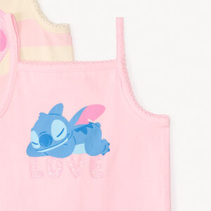 Lot de 3 bodies à bretelles print Stitch Disney pour bébé fille 