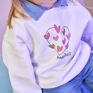 Sweat en molleton avec print fantaisie pour bébé fille 