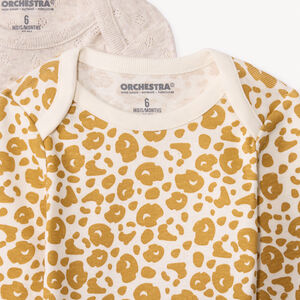 Lot de 7 bodies manches longues tachetés pour bébé fille 