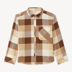 Chemise manches longues garçon à carreaux 