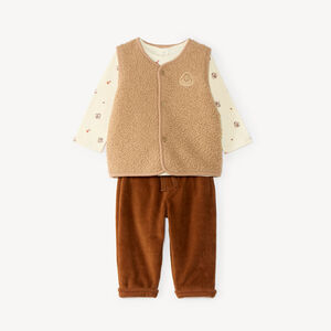 Ensemble 3 pièces avec gilet sans manches motifs Tic et Tac Disney 