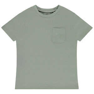 T-shirt manches courtes uni avec poche pour garçon  