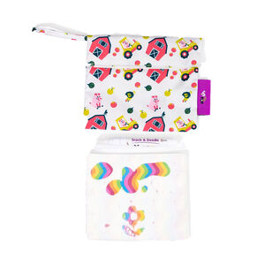 Petit sac à goûter Snack & Doodle avec tapis de dessin à l'eau Ferme 