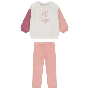 Ensemble jogging effet colorblock pour bébé fille 