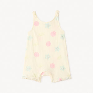 Combinaison courte imprimé plage pour bébé fille  