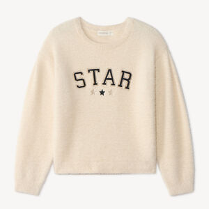 Pull fille en tricot effet mohair 