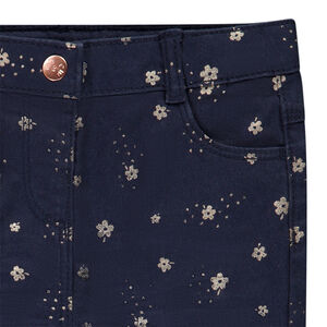 Pantalon slim en twill imprimé fantaisie pour bébé fille 