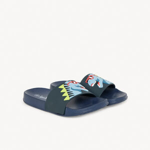 Claquettes dinosaure en relief pour garçon avec lanière selon la pointure 