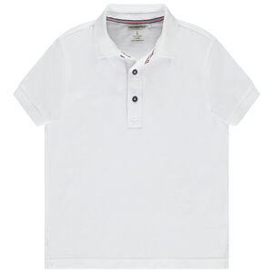 Polo manches courtes uni en coton piqué pour garçon 