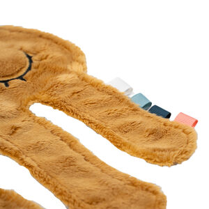 Doudou attache sucette Cozy Friend Jelly moutarde 