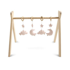Arche d'éveil en bois lunes/nuages Uni pétale 