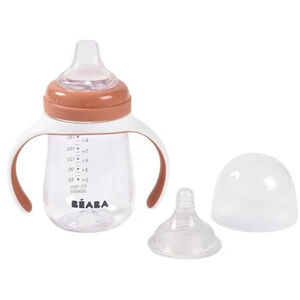 Biberon d'apprentissage 2 en 1 terracotta 210 ml  