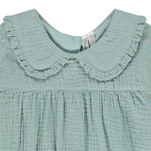 Tunique manches longues à pois dorés pour bébé fille 