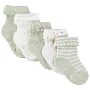 Lot de 5 paires de chaussettes en rib pour bébé prématuré 